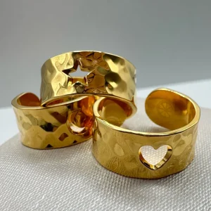 Musardise Bague Martelee Etoile Doree< Bagues
