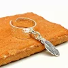 Musardise Bague Martelee Pendentif Plume< Bagues