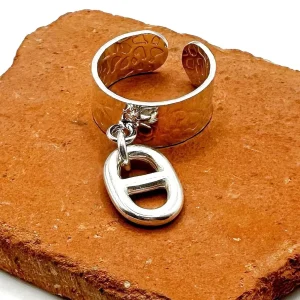 Musardise Bague Martelee Pendentif Maille< Bagues