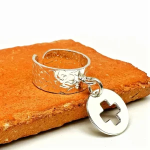 Musardise Bague Martelee Pendentif Croix « Cruz »< Bagues