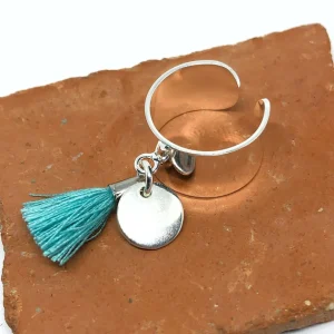 Musardise Bague Pompon Bleu< Bagues