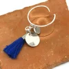Musardise Bague Pompon Bleu Roi< Bagues
