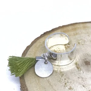 Musardise Bague Pompon Kaki< Bagues