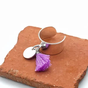 Musardise Bague Pompon Violet< Bagues