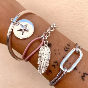 Musardise Bracelet Demi-Chaine Plume< Bracelets