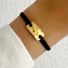 Musardise Bracelet Mini Plaque Martelee Dore< Bracelets