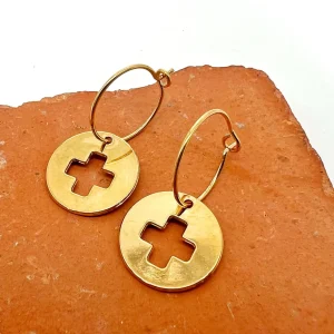 Musardise Creoles Cruz Dorees< Boucles D'Oreilles