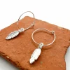 Musardise Creoles Gm Petites Plumes< Boucles D'Oreilles