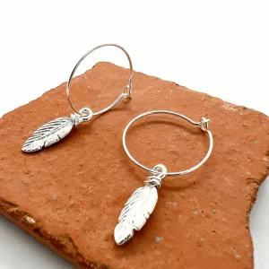 Musardise Creoles Gm Petites Plumes< Boucles D'Oreilles