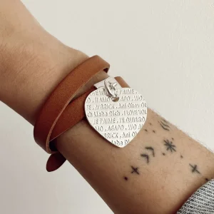 Musardise Cuir « Je T'Aime »< Bracelets