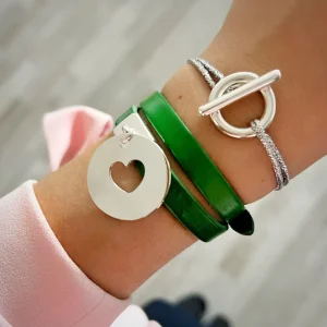 Musardise Cuir Grand Coeur< Bracelets